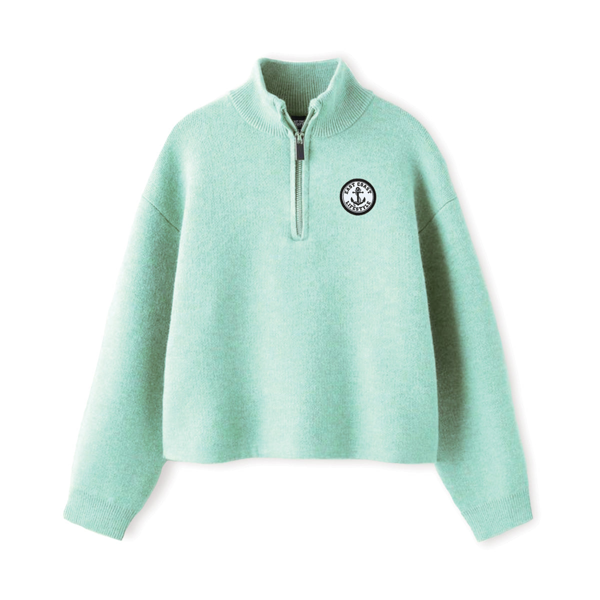 Ladies 1/4 Zip Knit Sweater (L-2XL ONLY) – East Coast Lifestyle