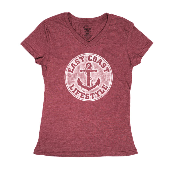 Ladies Made in NS V Neck Tee