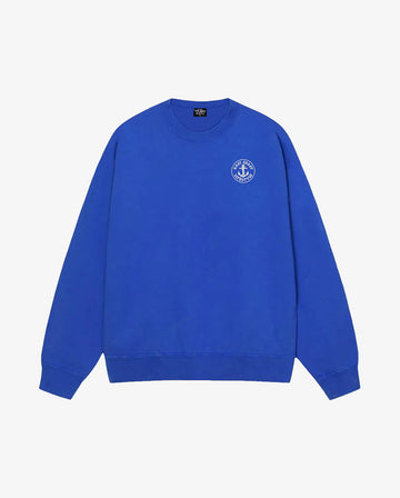 Classic Embroidered Crewneck Royal Blue
