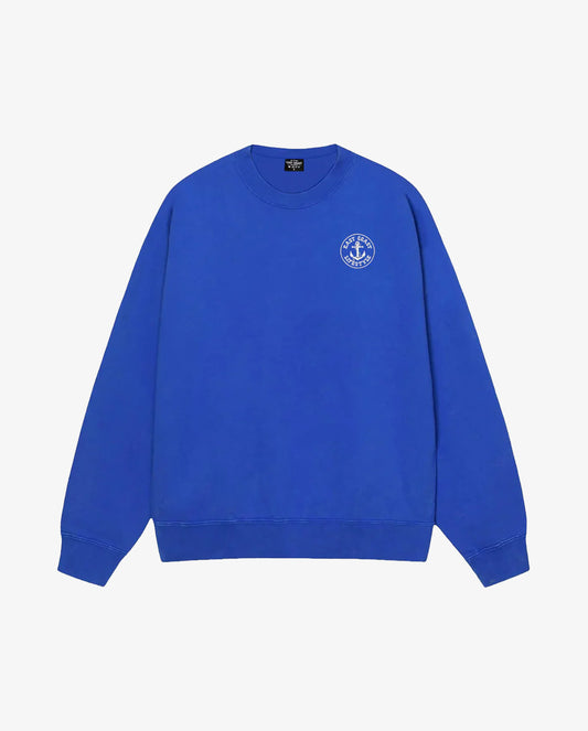 Classic Embroidered Crewneck Royal Blue