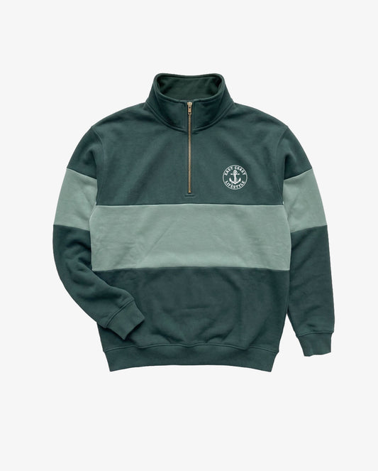 Quarter Zip Striped Sweatshirt