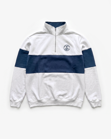 Quarter Zip Striped Sweatshirt