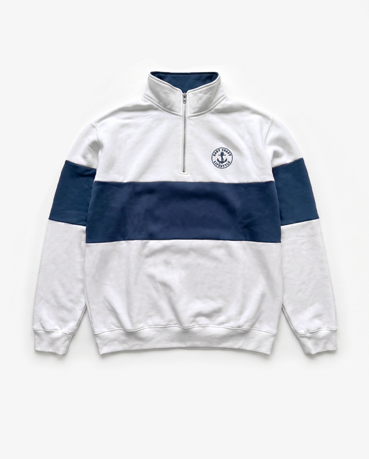 Quarter Zip Striped Sweatshirt